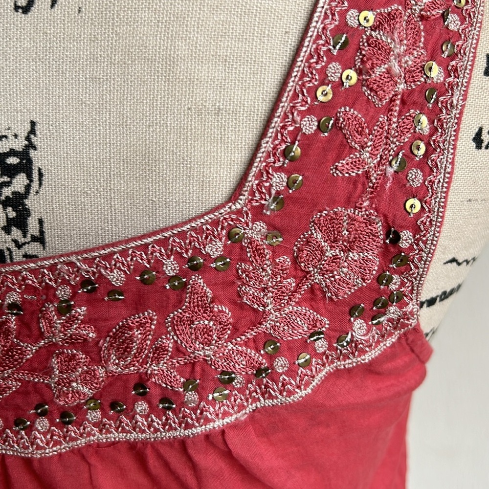 Lucky Brand Sleeveless Decorated Embroidered Top Size XS - Picture 7 of 9